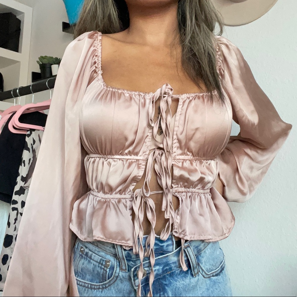 SOLD. Satin Crop Top